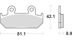 TRW Bremsbelag Typ SV Sintermetall mit ABE, Bremsbelag "MCB 562" Satz