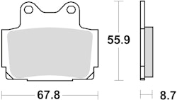 TRW Bremsbelag Typ SH Sintermetall mit ABE, Bremsbelag "MCB 541" Satz