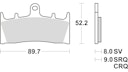 TRW Bremsbelag Typ SV Sintermetall mit ABE, Bremsbelag "MCB 659" Satz