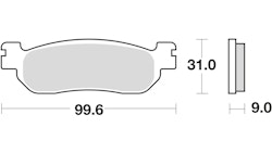 TRW Bremsbelag Typ SH Sintermetall mit ABE, Bremsbelag "MCB 699" Satz