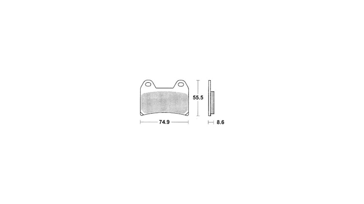 TRW Bremsbelag Typ TRQ Sintermetall Racing mit ECE-R90, Bremsbelag "MCB 683" Satz