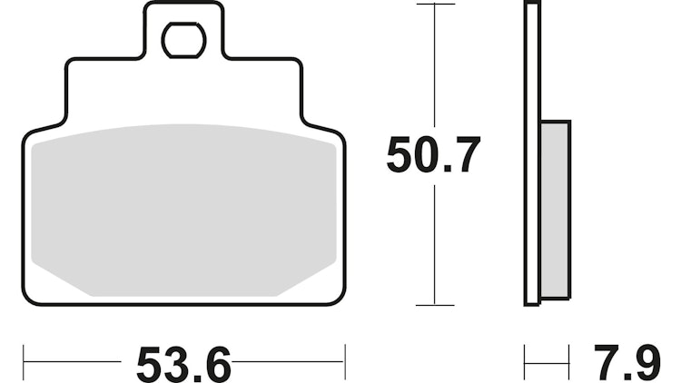 TRW Bremsbelag Typ SRM Sintermetall mit ABE, Bremsbelag "MCB 709" Satz