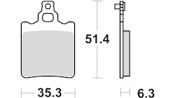 TRW Bremsbelag Typ Organisch Standard mit ABE, Bremsbelag "MCB 552" Satz