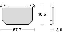 TRW Bremsbelag Typ Organisch Standard mit ABE, Bremsbelag "MCB 515" Satz