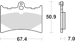 TRW Bremsbelag Typ Organisch Standard mit ABE, Bremsbelag "MCB 572" Satz