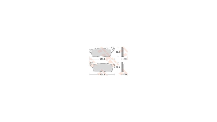 TRW Bremsbelag Typ SH Sintermetall mit ABE, Bremsbelag "MCB 848" Satz