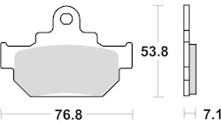 TRW Bremsbelag Typ Organisch Standard mit ABE, Bremsbelag "MCB 550" Satz