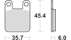 TRW Bremsbelag Typ Organisch Standard mit ABE, Bremsbelag "MCB 535" Satz
