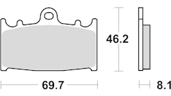 TRW Bremsbelag Typ Organisch Standard mit ABE, Bremsbelag "MCB 602" Satz