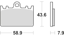 TRW Bremsbelag Typ Organisch Standard mit ABE, Bremsbelag "MCB 643" Satz