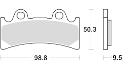 TRW Bremsbelag Typ SRQ, Sintermetall Racing, Bremsbelag "MCB 656" Rennsportartikel