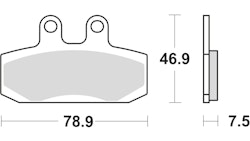 TRW Bremsbelag Typ Organisch Standard mit ABE, Bremsbelag "MCB 673" Satz