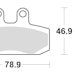 TRW Bremsbelag Typ Organisch Standard mit ABE, Bremsbelag "MCB 673" SatzBild