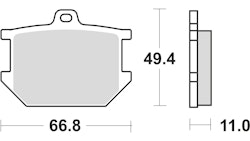 TRW Bremsbelag Typ Organisch Standard mit ABE, Bremsbelag "MCB 68" Satz