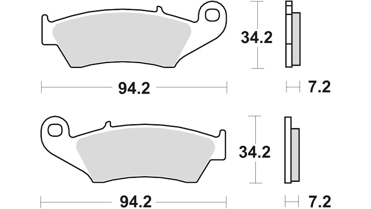 TRW Bremsbelag Typ RSI, Sintermetall Offroad Racing, Bremsbelag "MCB 669" Rennsportartikel