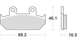 TRW Bremsbelag Typ Organisch Standard mit ABE, Bremsbelag "MCB 624" Satz