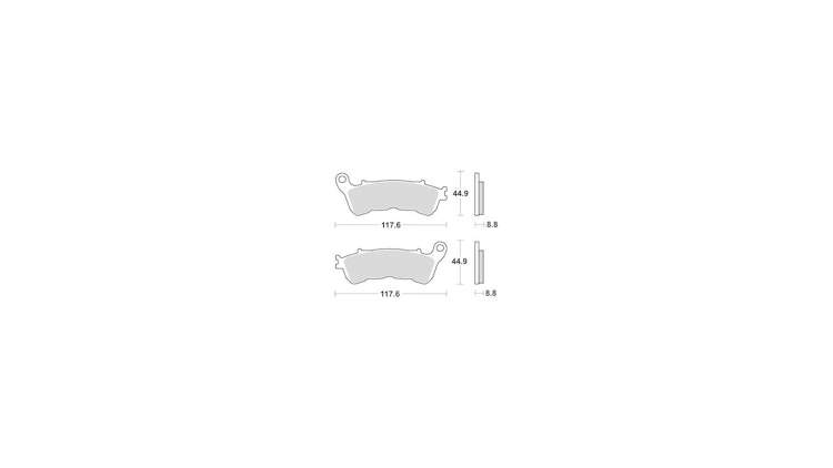 TRW Bremsbelag Typ SRM, Sintermetall, Bremsbelag "MCB 776" Satz