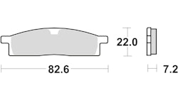 TRW Bremsbelag Typ SI Sintermetall mit ABE, Bremsbelag "MCB 558" Satz