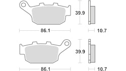 TRW Bremsbelag Typ SRM Sintermetall mit ABE, Bremsbelag "MCB 585" Satz