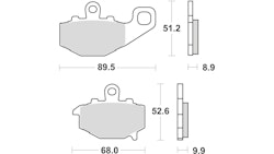 TRW Bremsbelag Typ SH Sintermetall mit ABE, Bremsbelag "MCB 662" Satz