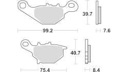 TRW Bremsbelag Typ SI Sintermetall mit ABE, Bremsbelag "MCB 679" Satz