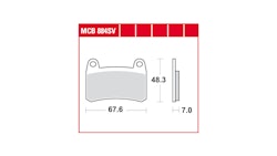 TRW Bremsbelag Typ SV, Sintermetall mit ABE, Bremsbelag "MCB 884" Satz