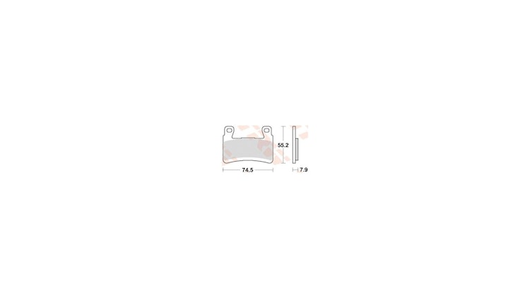 TRW Bremsbelag Typ TRQ Sintermetall Racing mit ECE-R90, Bremsbelag "MCB 850" Satz