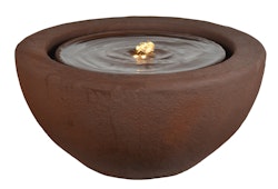 Heissner Garden Fountain "Half Ball LED", rusty color, 50x50x25cm (016602-17)