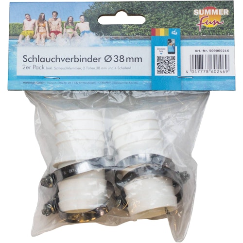 Summer Fun Schlauchverbinder Ø 38mm, 2 er Pack