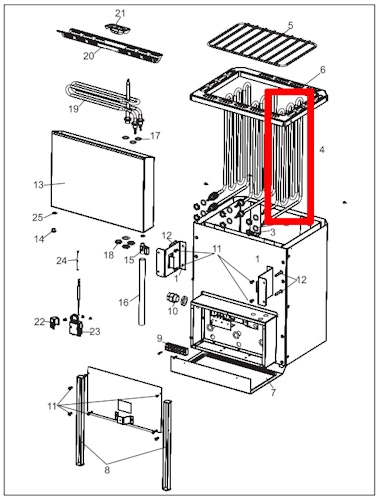 Weka Ersatzheizstab Heizstab Rohrheizkörper 3 kW 8951343 Bild