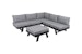 Garden Pleasure Lounge Set DONNA, Aluminium Anthrazit / Kissen 100 % Polyester GrauBild