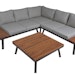 Garden Pleasure Lounge Set THERESA, Stahl Anthrazit / Akazie / Kissen 100 % PolyesterBild