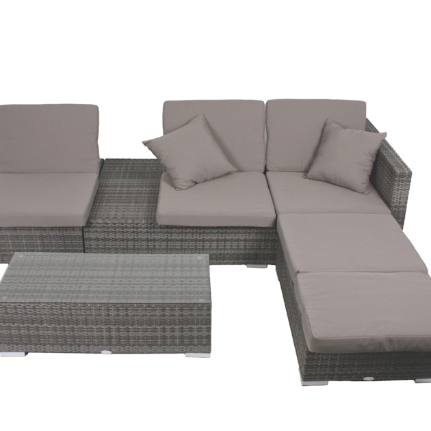 Garden Pleasure Lounge Set ALCUDIA, Aluminium / Polyrattan / Kissen 100 %  Polyester | KÖMPF24