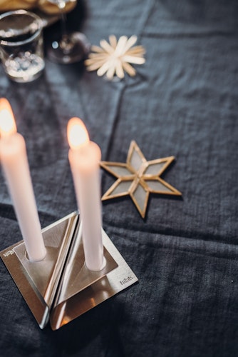 höfats Kerzenhalter SQUARE CANDLE silber
