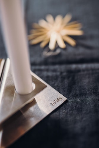 höfats Kerzenhalter-Set SQUARE CANDLE silber 4 Stück