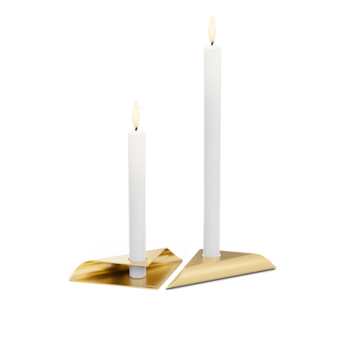 höfats Kerzenhalter-Set SQUARE CANDLE gold 4 Stück