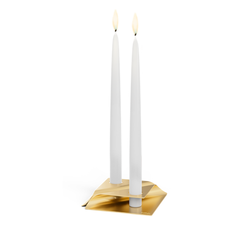 höfats Kerzenhalter-Set SQUARE CANDLE gold 4 Stück