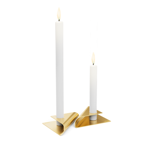 höfats Kerzenhalter-Set SQUARE CANDLE gold 4 Stück