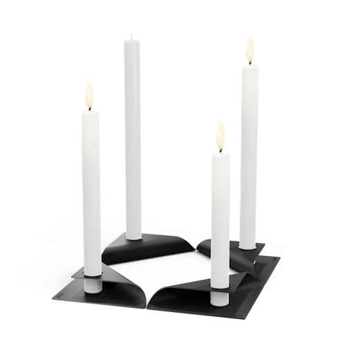 höfats Kerzenhalter SQUARE CANDLE schwarz