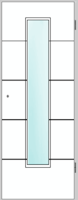 Hörmann DesignLine Holz-Zimmertürblatt - Stripe 15 mit 4 Linien und Lichtausschnitt 24 mittig - Duradecor - mit oder ohne Schlüssellochbohrung