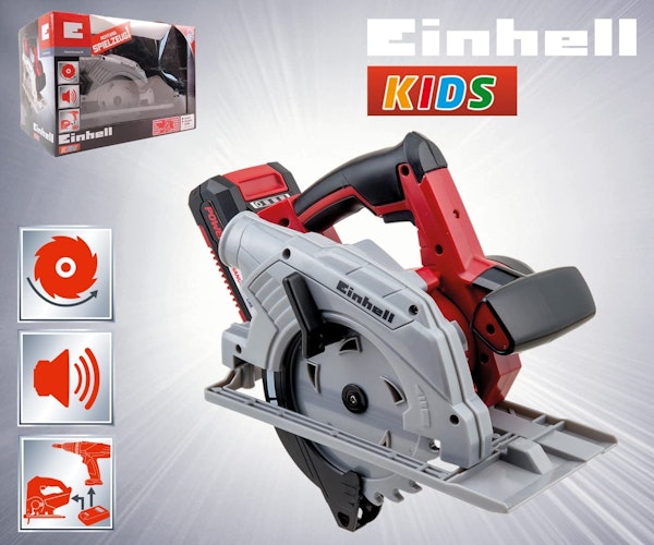 Einhell KIDS Handkreissäge, drehendes Sägeblatt, Ein-/Aus- schalter, Sound, LED-Anzeige, austauschbare Batterieeinheit Bild