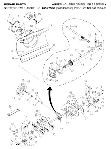 Husqvarna Schneefräsen/Fräsen 10527 SBE, 96193000900, 961930009, 2006-05