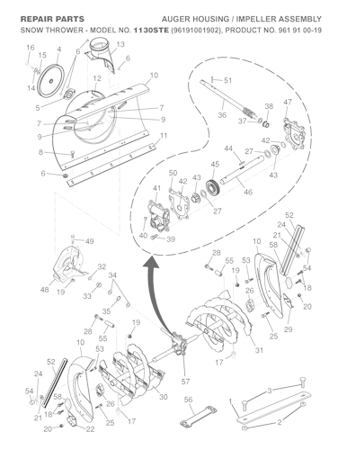 Husqvarna Schneefräsen/Fräsen 96191001902 1130STE Bild