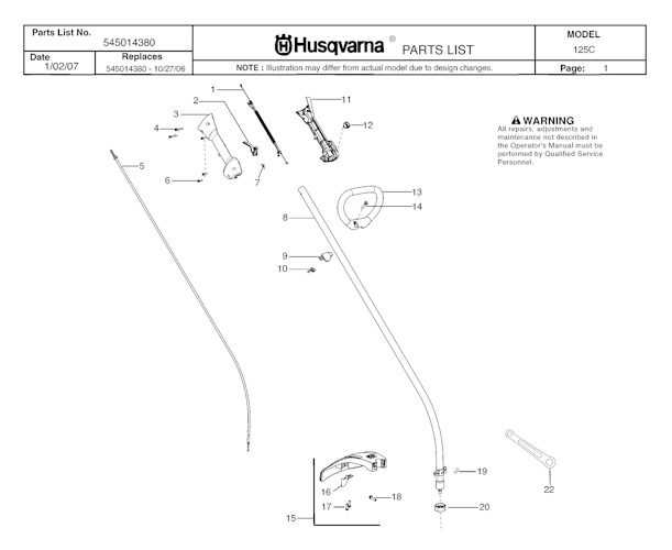 Husqvarna Rasentrimmer 20071300001 125C