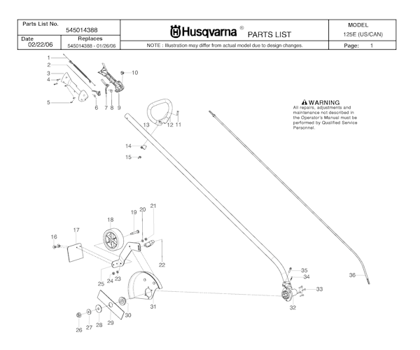 Husqvarna Rasentrimmer 20061000001 125E