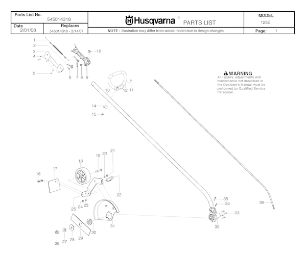 Husqvarna Rasentrimmer 20082200001 125E