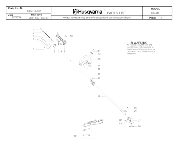 Husqvarna Rasentrimmer 125 LDX, 20082200001-Current Bild