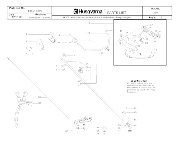 Husqvarna Motorsensen/Freischneider 125 R, 20074000001-20082200000