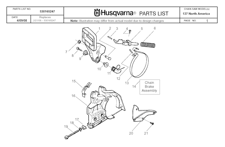 Husqvarna Kettensägen 137 (NORTH AMERICA), 20082200001-Current