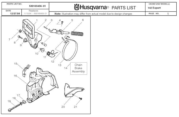 Husqvarna Kettensägen 142, 20050100001-20064900000